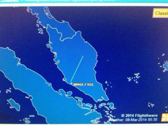 马航正与当局合作搜救失踪航班机上有两名婴儿(图)