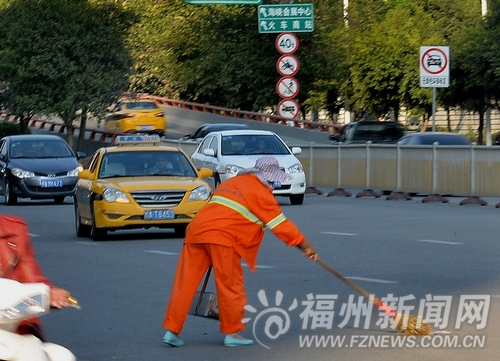 福州环卫工两年发生交通意外84起　其中死亡两人