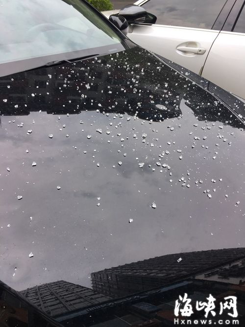 车上全是玻璃渣（当事人供图）