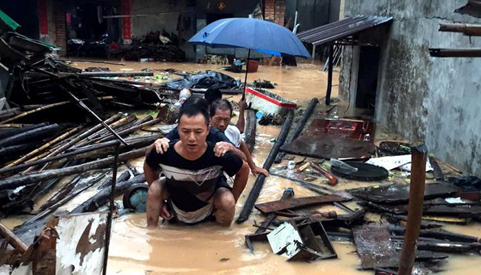 漳浦强降雨致多处内涝严重 各方紧急救援