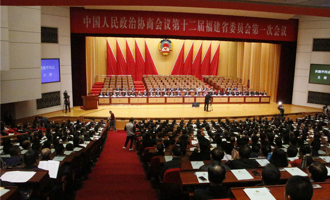 省政协十二届一次会议举行第二次大会 进行大会发言